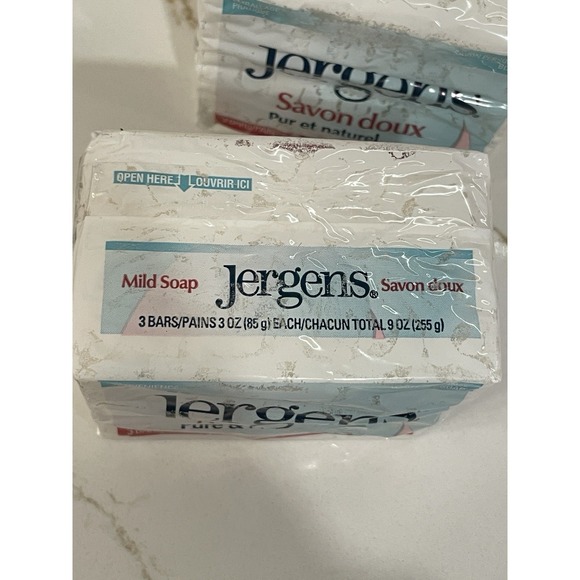 Jergens Mild Bath Bar Soap 3 oz Pack of 3 Bars Lot of 3 Packs Total 9 Bars - Picture 6 of 7